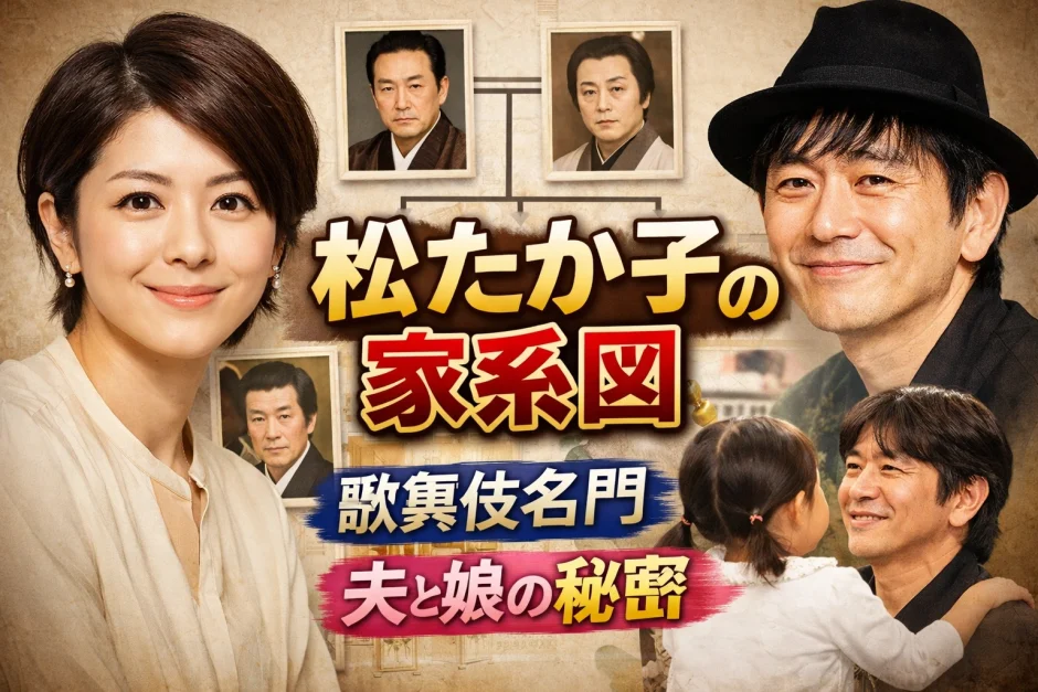松たか子の家系図を完全網羅！高麗屋名門の全貌と結婚後の家族